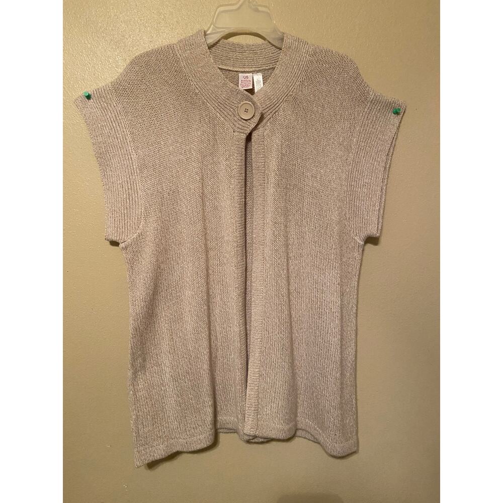 BOBBY BROOKS WOMENS SWEATER VEST IN BEIGE IN A 2X